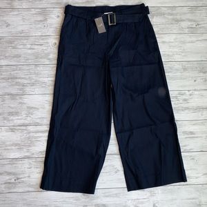 J Jill Blue Linen Stretch Pants Size Medium